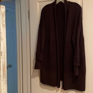 Lululemon maroon cardigan.